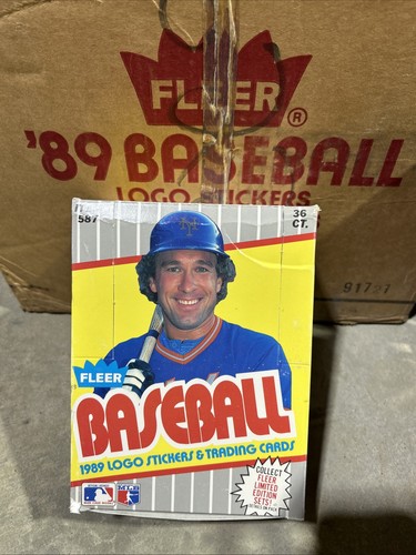 Fleer baseball hobby box - hobby, 1989